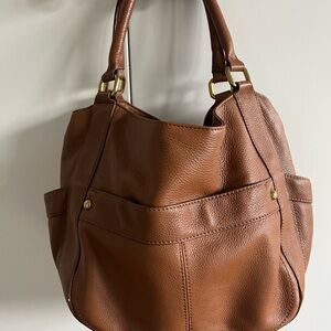 J Crew brown leather shoulder bag